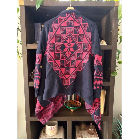 Fantastic Fawn Blue & Pink Cardigan Size Small - Picture 5 of 8